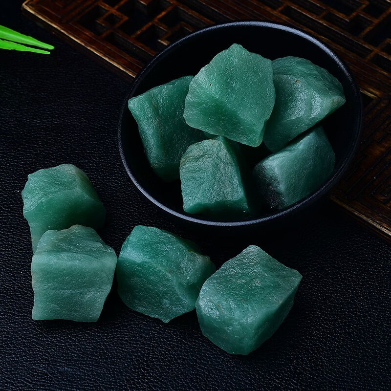 梵制砂金石天然东陵玉原石摆件绿东陵水晶矿石标本花盆造景装饰石 砂