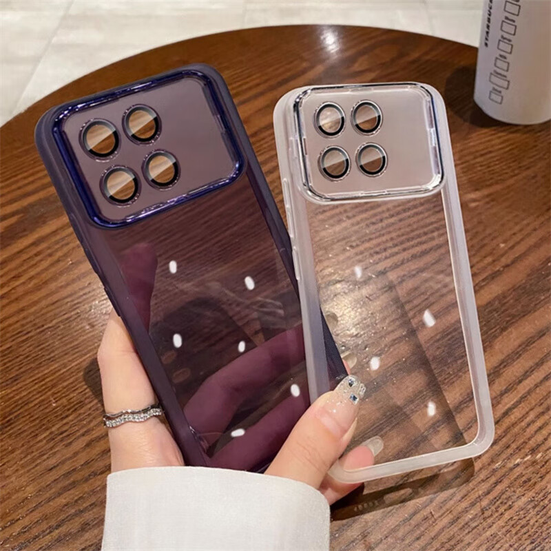闪曼巴 适用于红米k70pro手机壳自带镜头膜redmi保护套k70硅胶K70E全包防摔透明保护套 【暮光紫&镜头膜】魅眼 红米 K70E