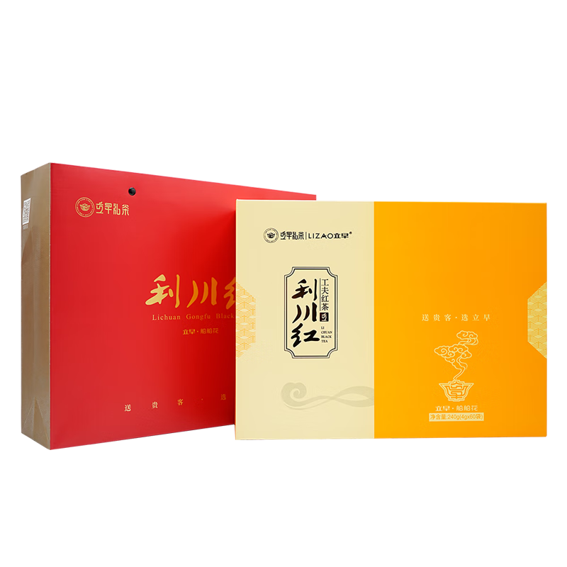 利川红立早船船花利川红茶工夫红茶叶240g高性价礼盒独立小袋装自己喝