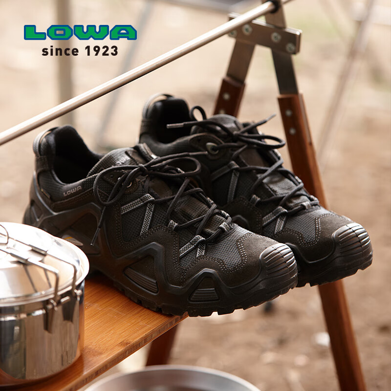 LOWA德国徒步鞋MK1户外作战靴防水防滑透气登山鞋 ZEPHYR GTX 男女款 深灰色/银色-男款 42