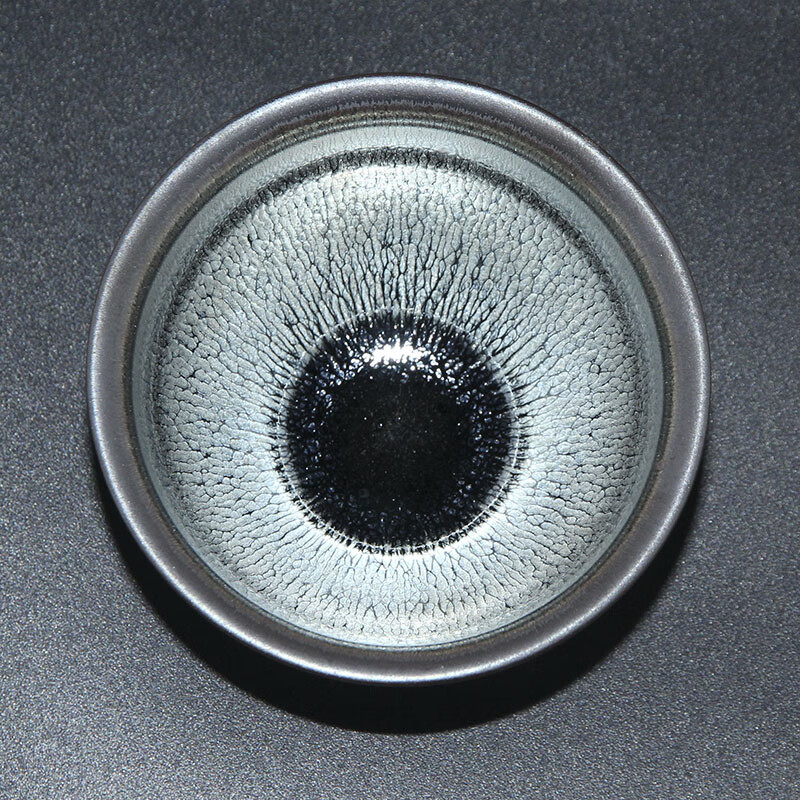 hywlkj隽颜堂福建建盏茶杯斗笠杯套装铁胎兔毫百花油滴龙鳞天眼茶盏