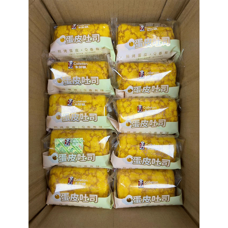 卡尔顿蛋皮吐司肉松爆浆吐司夹心营养早餐大面包整箱儿童零食代餐 卡尔顿蛋皮吐司500克