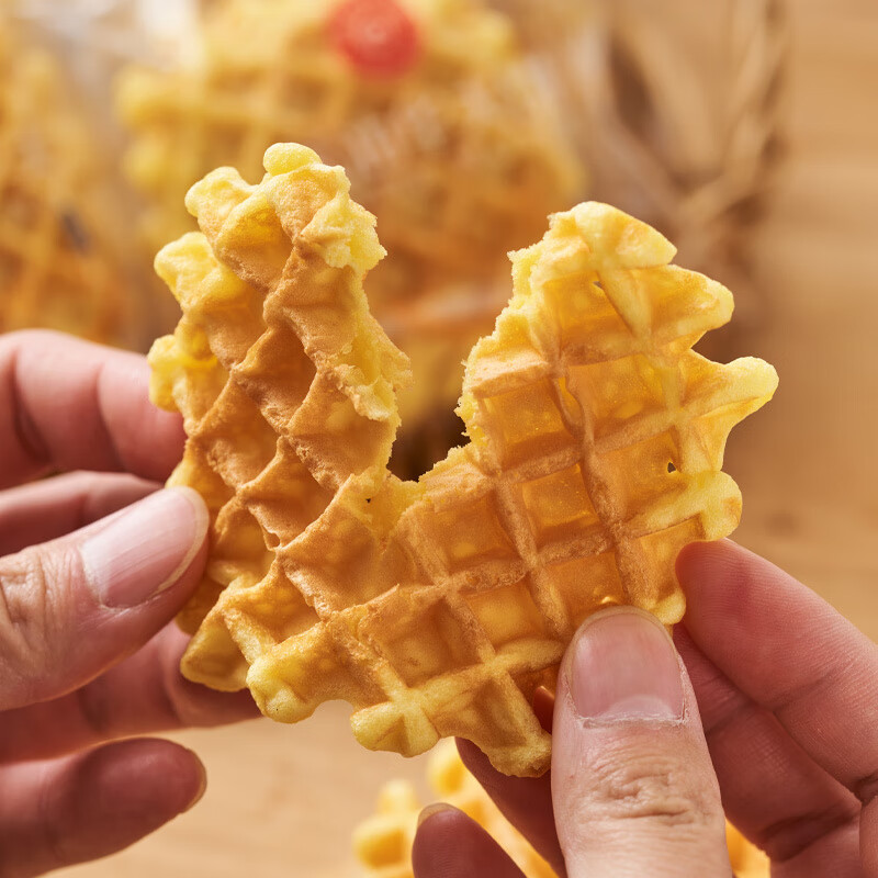 永辉超市代购黄油华夫饼干500g整箱烘烤糕点面包饼干优选零食黄油华夫 饼500g