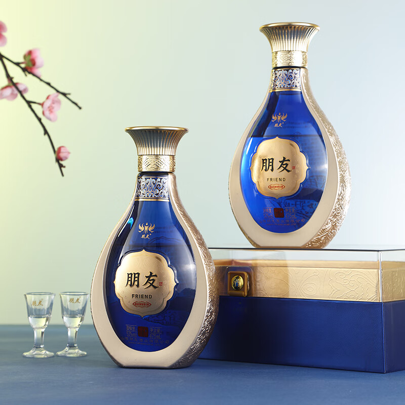 朋友清香型白酒  送礼聚会商务宴请  53度 475mL 6瓶 /箱（6瓶）  礼盒装