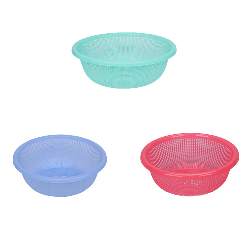 莎庭(sartill)塑料沥水洗菜筛子 摔不烂洗菜篮塑料熟软胶菜篮子水果