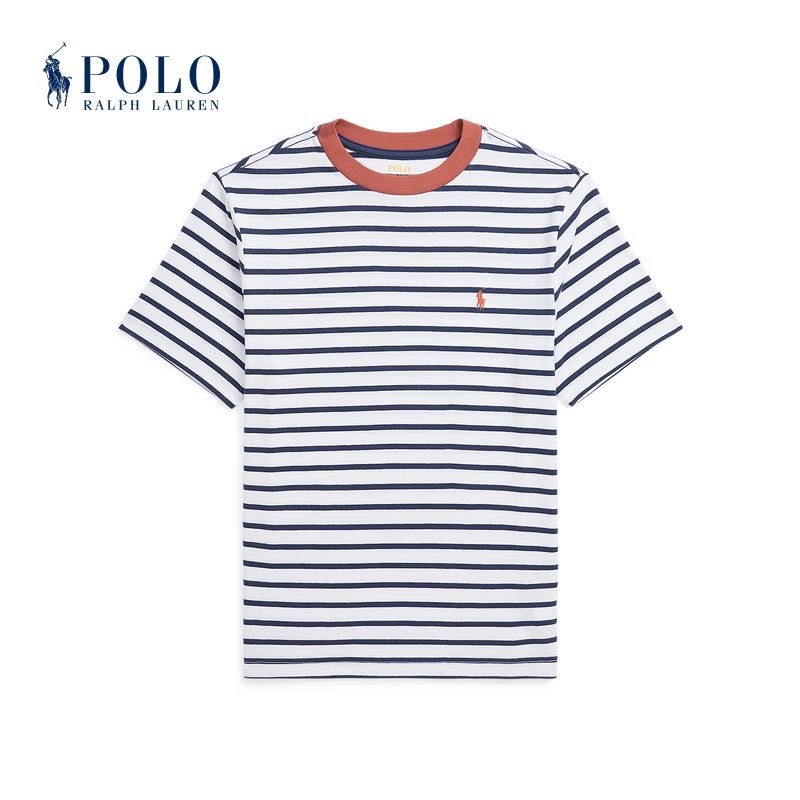 Polo Ralph Lauren 拉夫劳伦 男童 24年春条纹棉质平纹针织T恤RL41362 400-多色 L