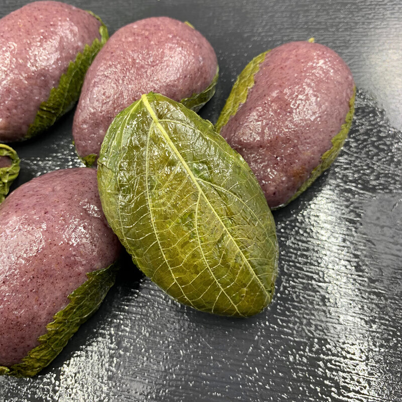 虎钢馋东北特产黑香米苏叶糕 面食糕点面点加热即食