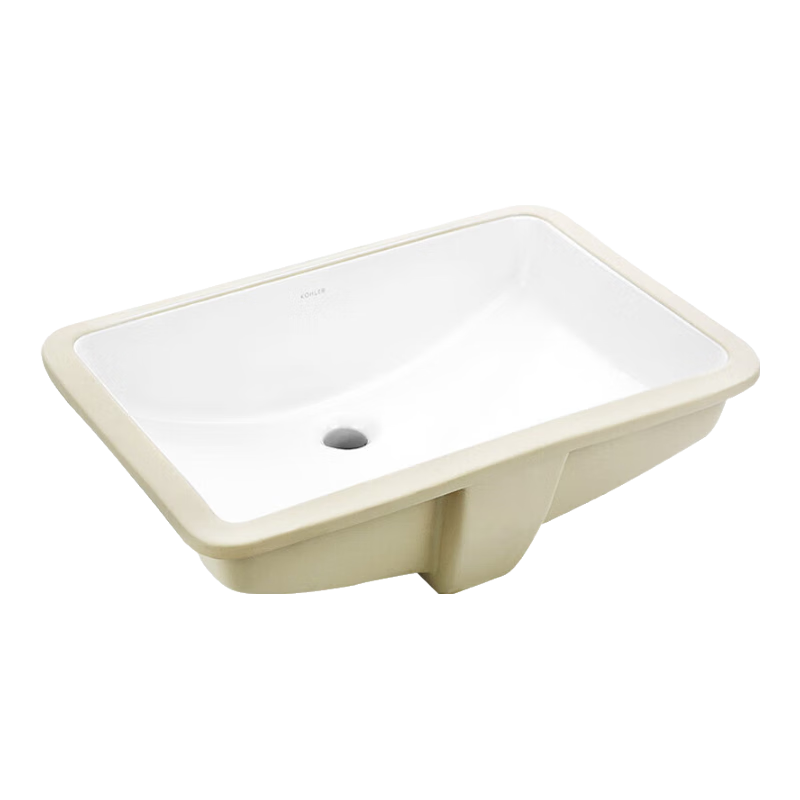 科勒（KOHLER） 臺盆方形臺下盆面盆拉蒂納浴室衛(wèi)生間洗手盆陶瓷洗臉盆 2215(21寸)面盆+20710T抽拉龍頭