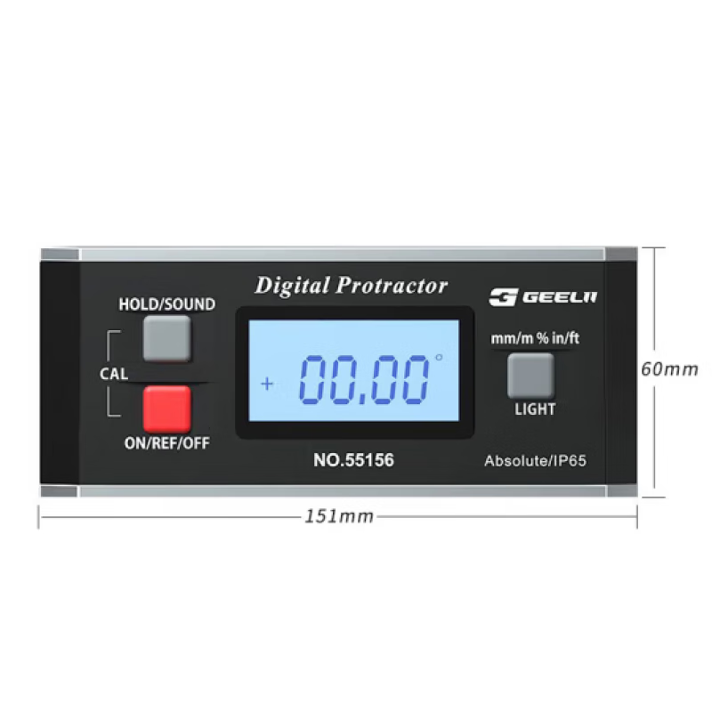 捷立（GeeLii）數(shù)顯傾角儀帶強(qiáng)磁角度儀電子水平尺工程商用 數(shù)顯傾角儀(帶磁)