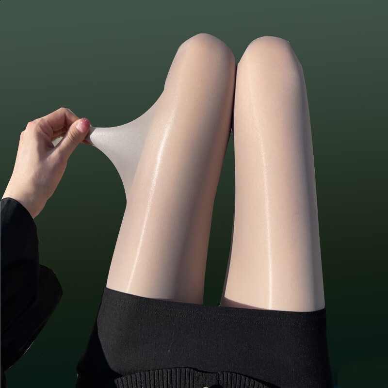 铭汇通马油袜油亮光滑感亮丝光马油袜光腿油光油亮丝袜夏季 灰色 均码