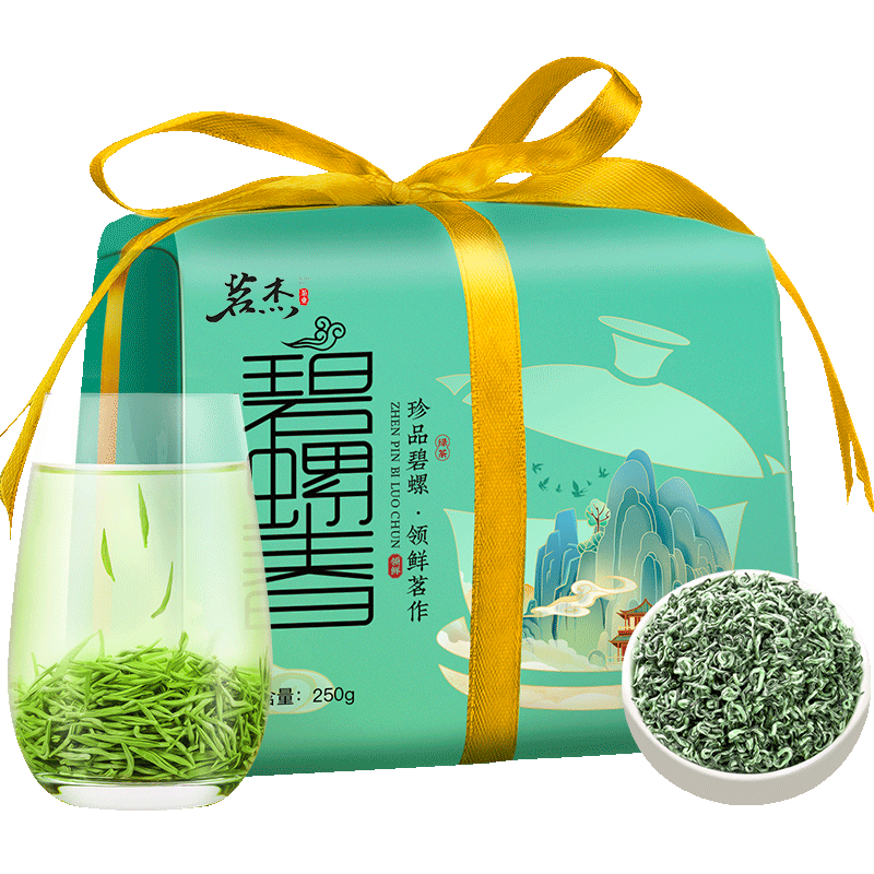 茗杰茶叶特级碧螺春茶叶绿茶春茶上新新茶浓香明前嫩芽毛尖春茶叶礼盒