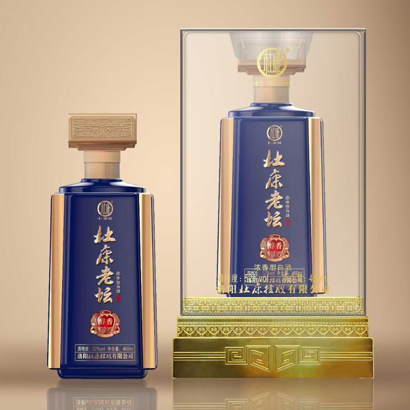 杜康酒杜康老坛醇香52度浓香白酒 52度 450ml 4瓶 整箱