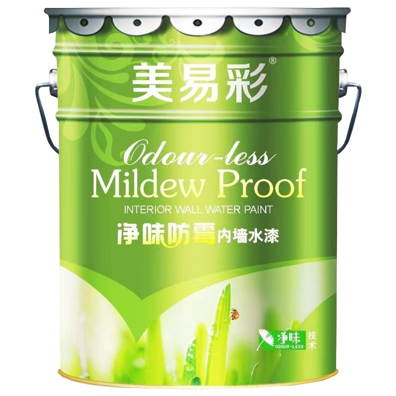 美易彩自刷内墙白色涂料乳胶漆家用内墙漆室内墙面翻新自己粉刷水性油漆 白色 20公斤