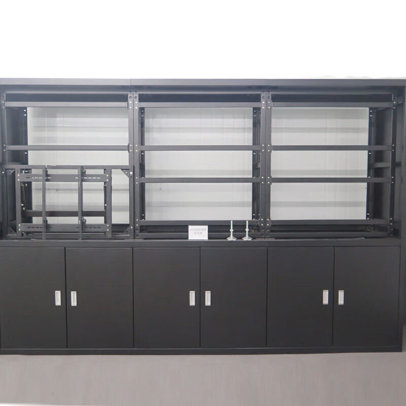 定制拼接屏落地机柜监控墙落地支架柜液晶屏幕墙柜设备固定架 标配无