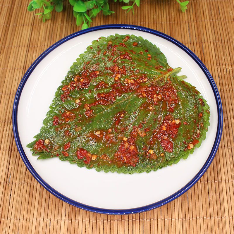 奇朋东北朝鲜族风味苏子叶咸菜批发各种酱菜韩式泡菜下饭菜佐餐即食