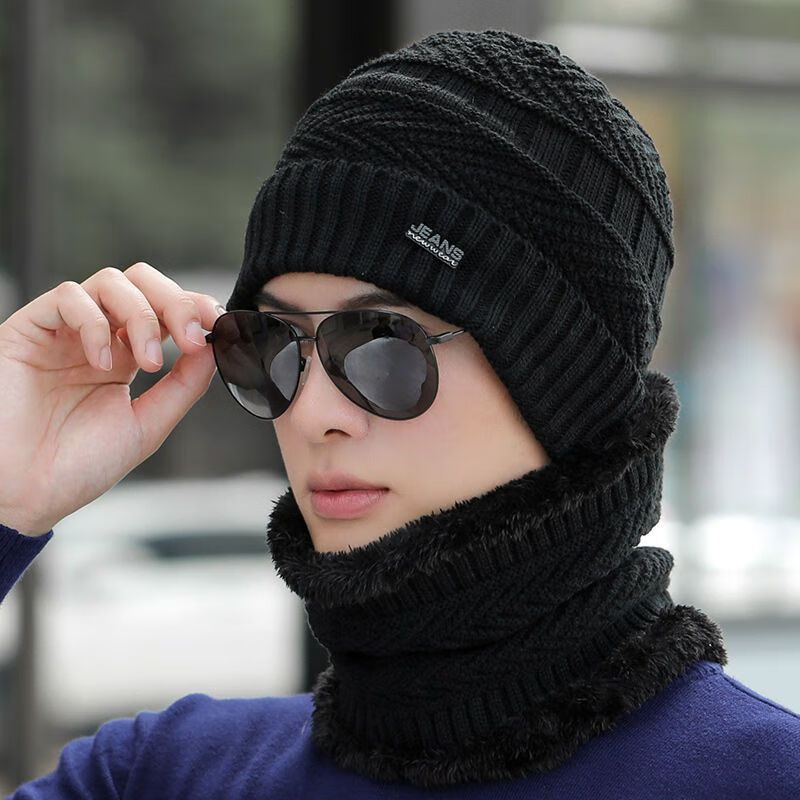 狮奥利兴一把抓帽子帽子男女冬天加厚保暖针织毛线帽秋冬季韩版加绒