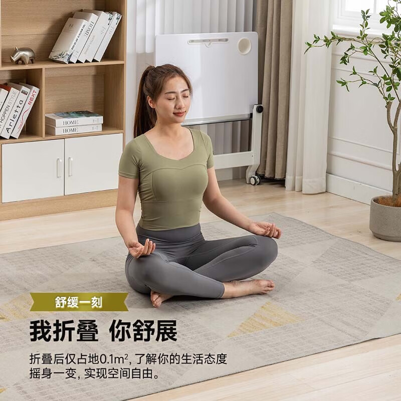 山业可折叠移动升降桌卧室寝室桌小户型学生书桌站立桌可写字007 时尚白