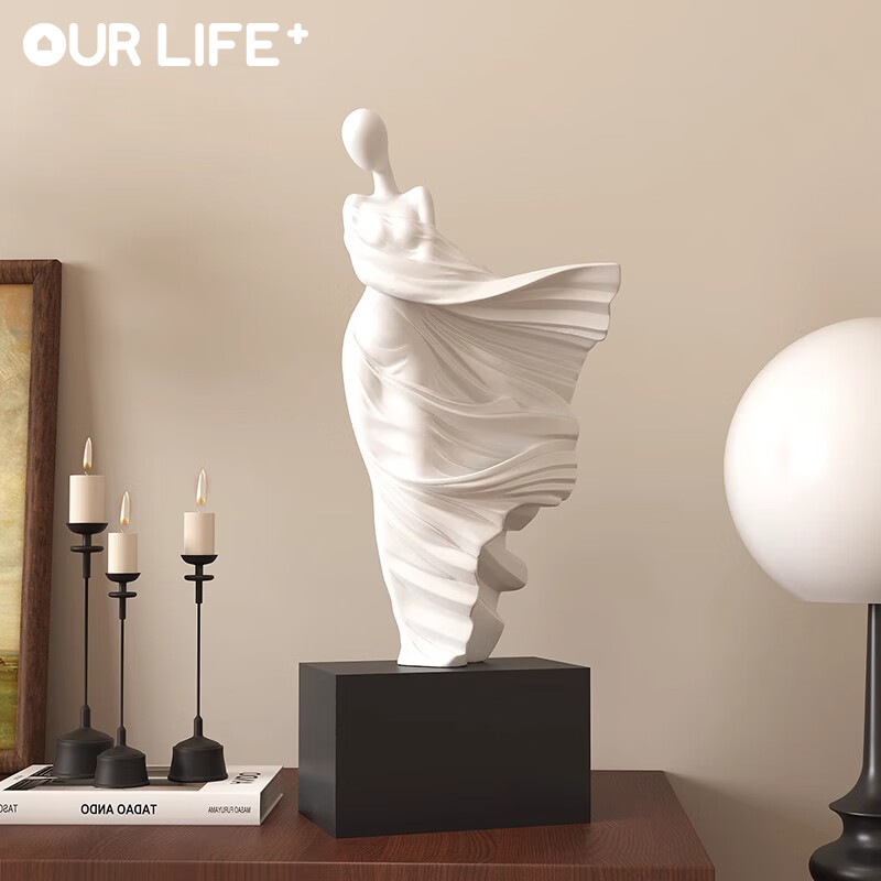 欧莱家中古风春风魅影人物艺术摆件高级感雕塑客厅书房玄关酒柜家居