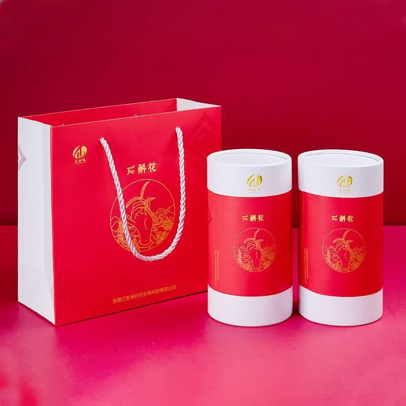 安徽铁皮石斛花罐装15g 石斛干花养生花茶冲饮礼盒 红色 15g