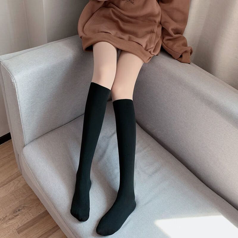 星垂晓雾韩日防滑连裤四季假中筒假小腿袜网红超火美腿女假过膝长筒