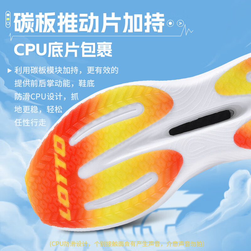 乐途(LOTTO)官方专业跑步鞋男春季网面缓震回弹运动鞋时尚休闲鞋大码 蜜瓜橙【男】 40