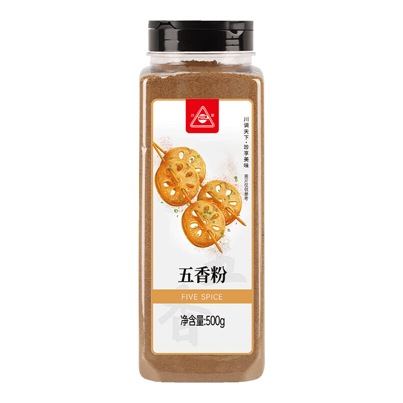 川珍五香粉500g瓶裝 配料含八角桂皮甘草燉鹵肉香辛調料燒烤撒料