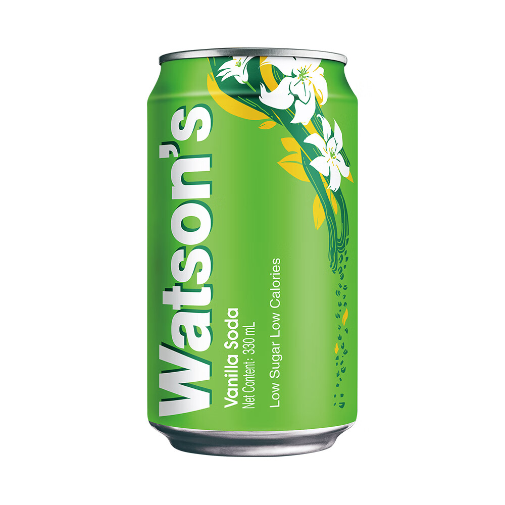 屈臣氏（Watsons）苏打水香草味低糖气泡水饮料聚会调酒330mL*24JOJO联名中秋送礼