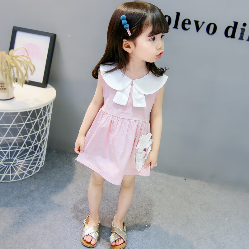 冉旻纯女宝宝连衣裙夏装小女孩夏季女童无袖裙子0-1-3岁2潮女小童背心