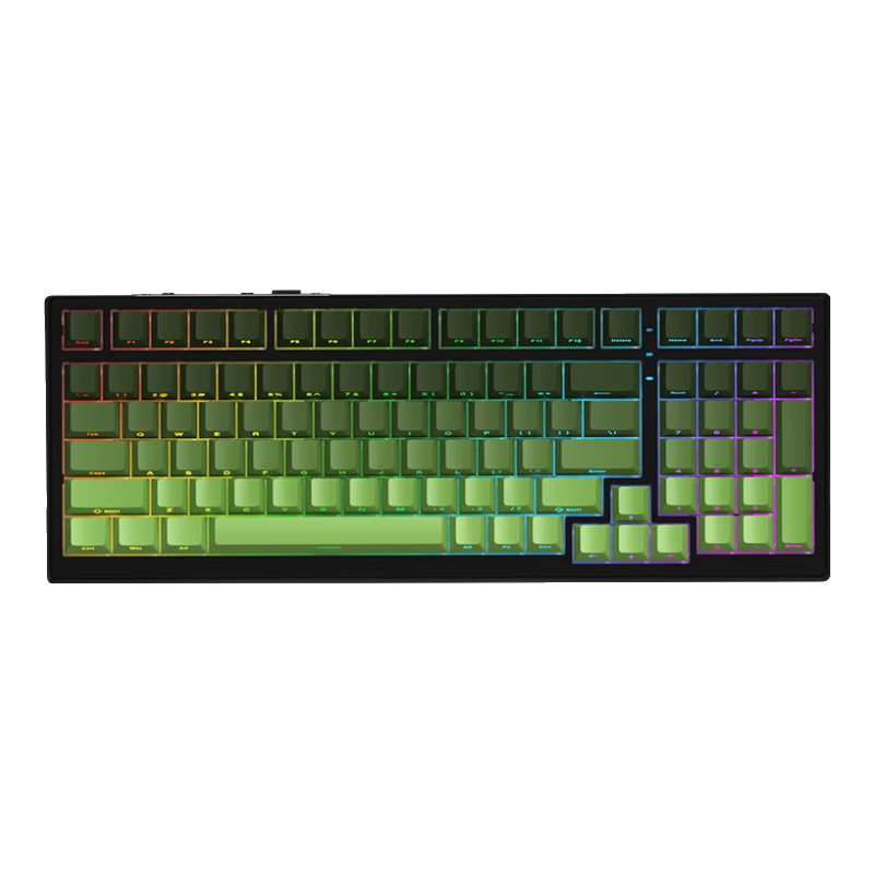 新盟X98ProV2三模無線機(jī)械鍵盤藍(lán)牙2.4G客制化靜音水蜜桃軸全鍵熱插拔RGB高顏值側(cè)刻電競辦公游戲?qū)Ｓ?碧影-三模熱插拔-水蜜桃軸V3-1萬毫安
