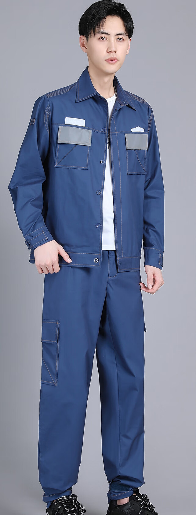 迪央南方电网电力工作服纯棉夏季薄款透气套装长袖劳保工作服 夏装