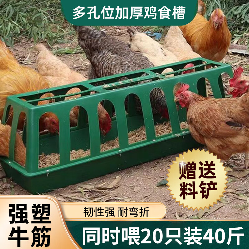 喂鸡食槽 加厚鸡用喂食器防撒饲料鸡食槽鸡水槽防扒料喂鸡神器 大号78cm（20个进食孔）怎么看?