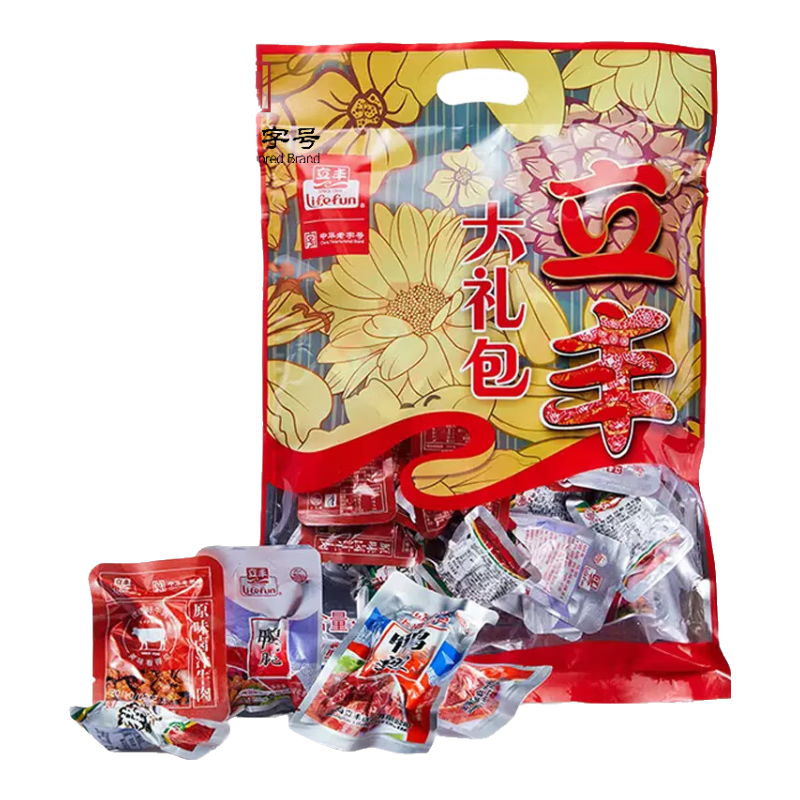 立豐（lifefun）上海風味立豐零食大禮包620g鹵汁牛肉豬肉棗鴨翅鴨肫組合新年送禮 【純?nèi)饬闶炒蠖Y包】 620g
