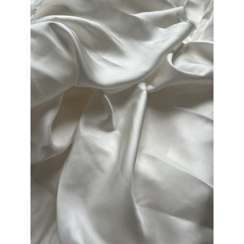 艺彩蝶韦小宝杭州丝绸桑蚕丝斜纹绸真丝绸布料19姆米本白色丝绸 16