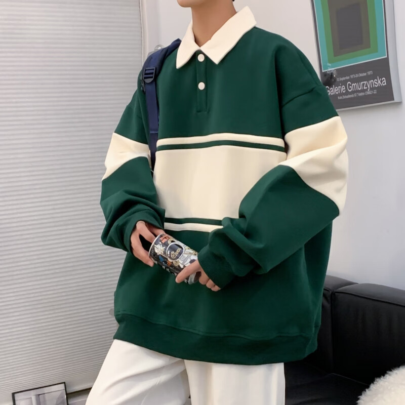 舒晋秋冬季13青少年12岁男孩初中学生14长袖polo衫15大童秋装上衣