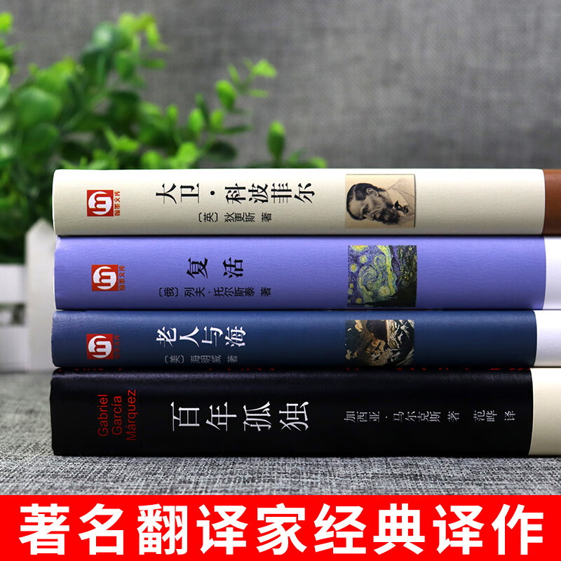全套4册 百年孤独+大卫科波菲尔+复活+老人与海必读正版高中课外书高一阅读书籍书目名著老师正版语文高中生人民文学出版社 4册百年孤独+复活+老人与海+科