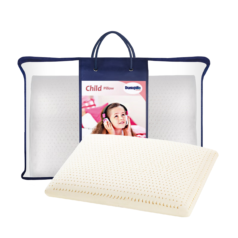 邓禄普（Dunlopillo）儿童乳胶枕 荷兰进口特拉雷Talalay天然乳胶枕物理发泡工艺