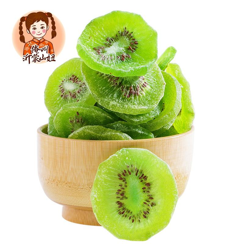 山妞猕猴桃干酸甜泥猴桃片果脯蜜饯零食特产奇异果水果干小吃 500.0g 1.0袋 猕猴桃干*