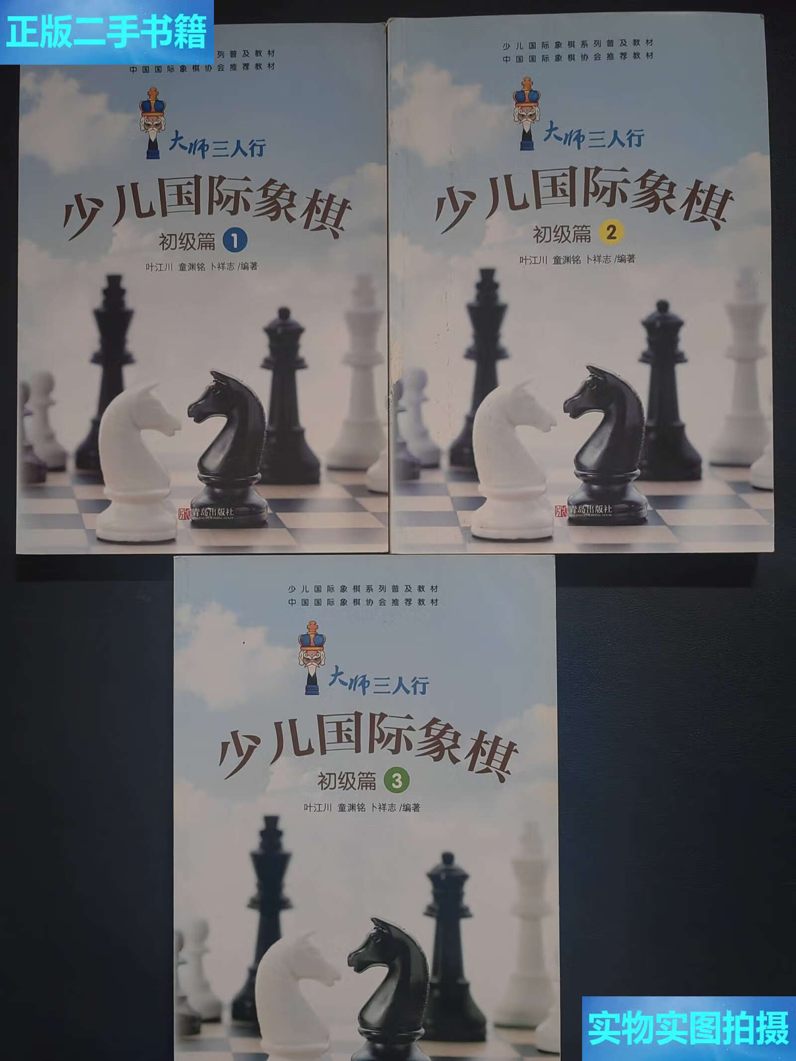 【二手9成新】大师三人行少儿国际象棋 初级篇 (1-3)全3册 /叶江川