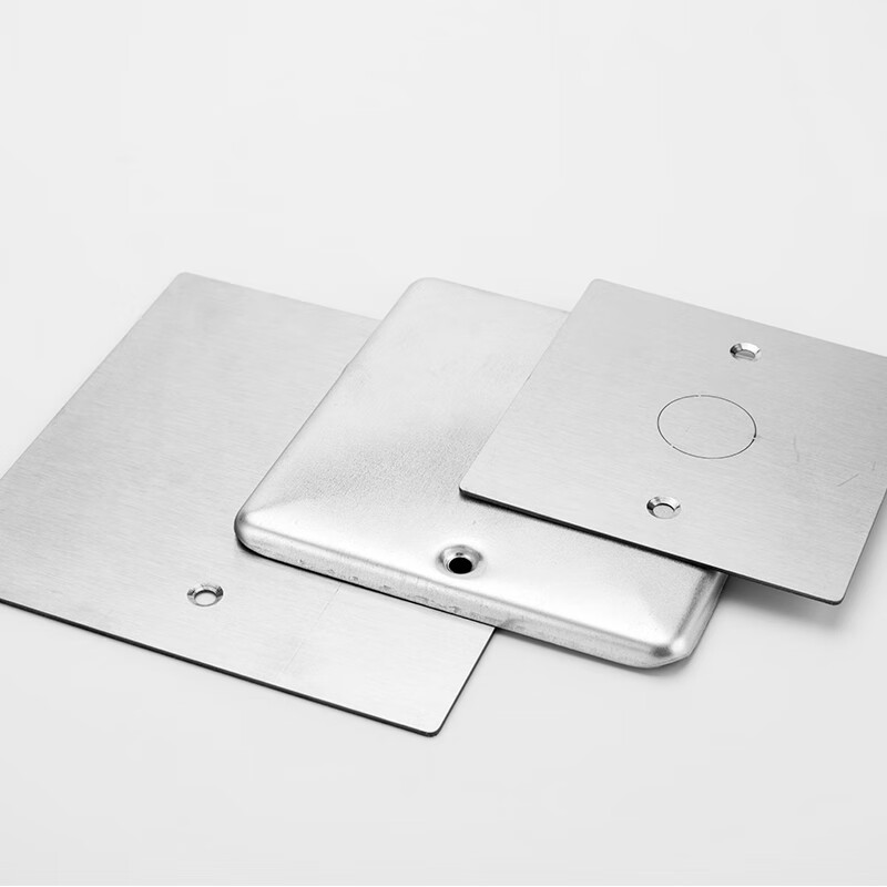 不锈钢盖板地面封板146型86型多联盖板金属面板带孔出线 不锈钢120型