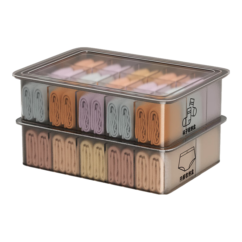 百亿补贴:希维思 SIVASS内衣收纳盒装内裤袜子整理盒家用衣柜抽屉式放贴身衣物三合一神器 2件套【内裤+袜子】22.8元