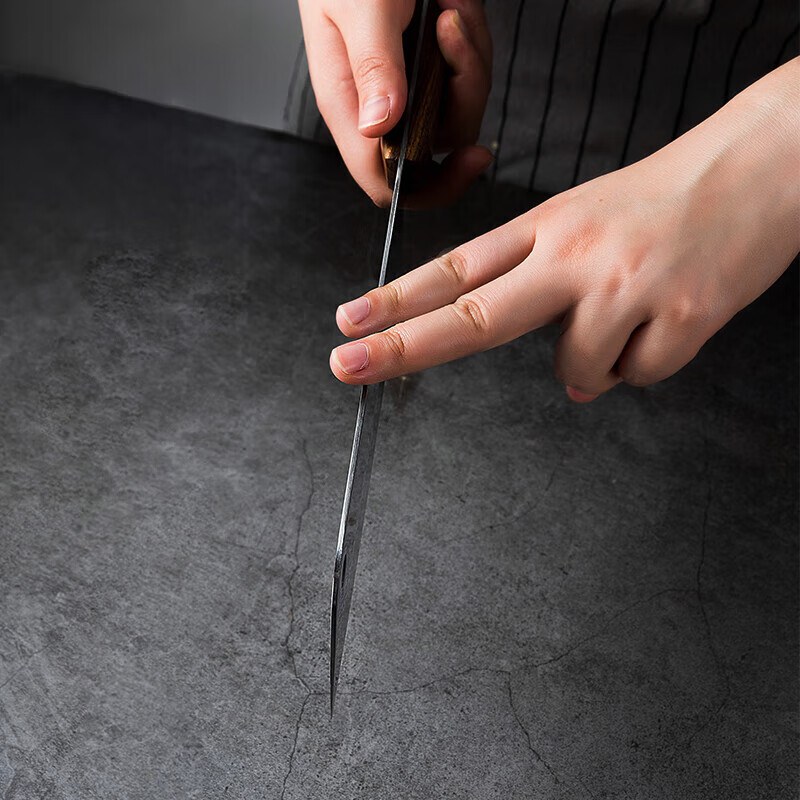 邓家刀厨房刀具家用菜刀锻打菜刀斩骨刀锋利切菜刀片刀斩切两用刀女士刀 230g家用女士切片刀 S-409