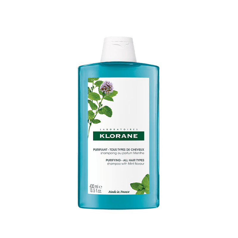 【准新品】康如（KLORANE）水薄荷澄净洗发露400ml 深层清洁净澈发丝去油蓬松洗发水  