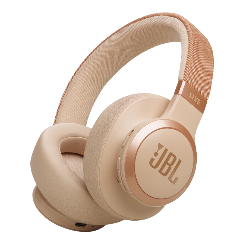 JBL 杰宝 LIVE770NC 耳罩式头戴式主动降噪蓝牙耳机 玫瑰金