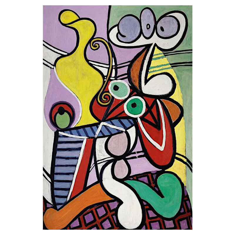 毕加索世界名画纯手绘油画抽象装饰画餐厅小众艺术肌理画客厅挂画 梦