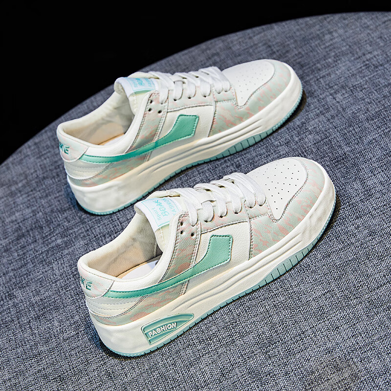 cnlv小白鞋女2024新款春季百搭女鞋秋款鞋子平底软皮运动休闲板鞋高端