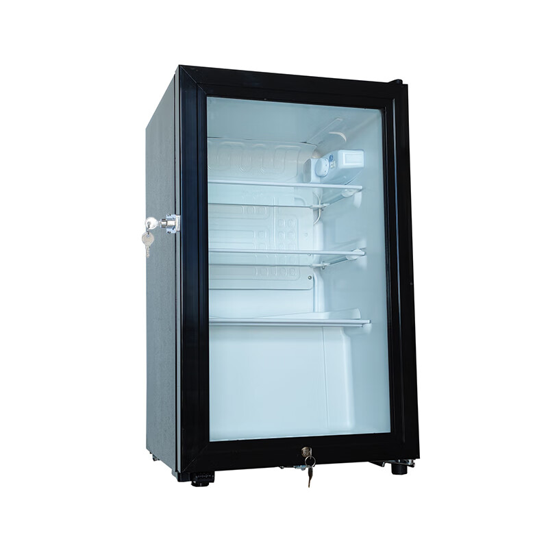 优聪带锁食品留样柜幼儿园食堂留样柜带锁展示柜小型冰箱家用保鲜柜