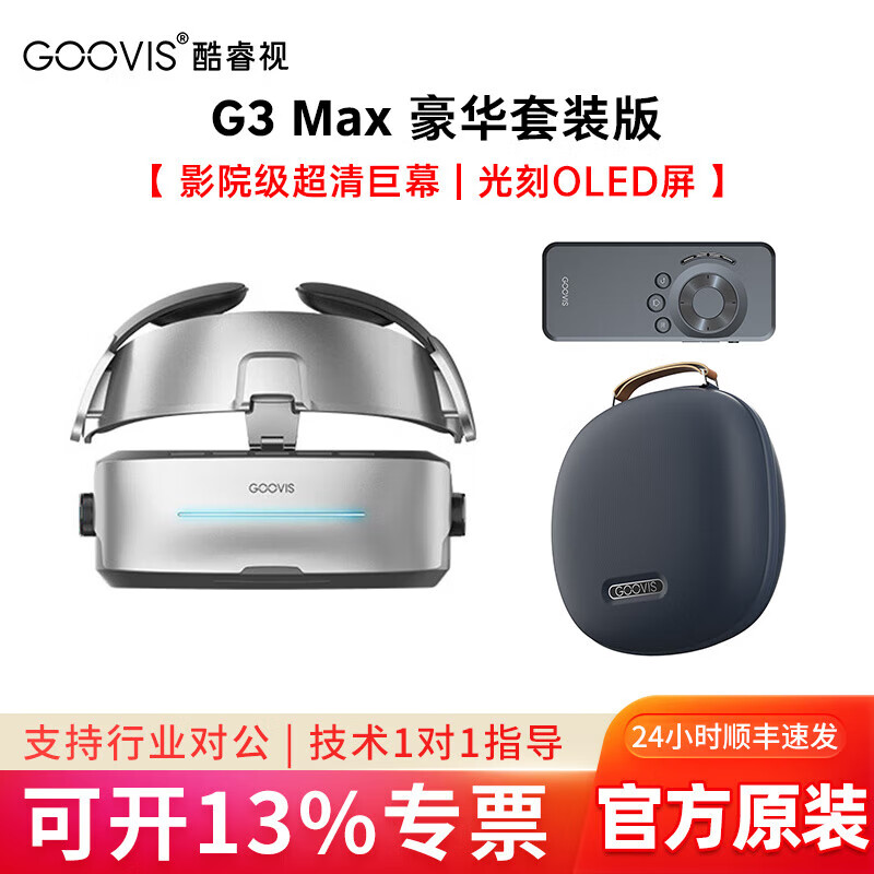 酷睿视（GOOVIS） G3 Max头戴3D巨幕显示器 非vr一体机 头戴影院5K高清电影视频XR设备能眼镜 G3 MAX单头显+D4播放器+便携包