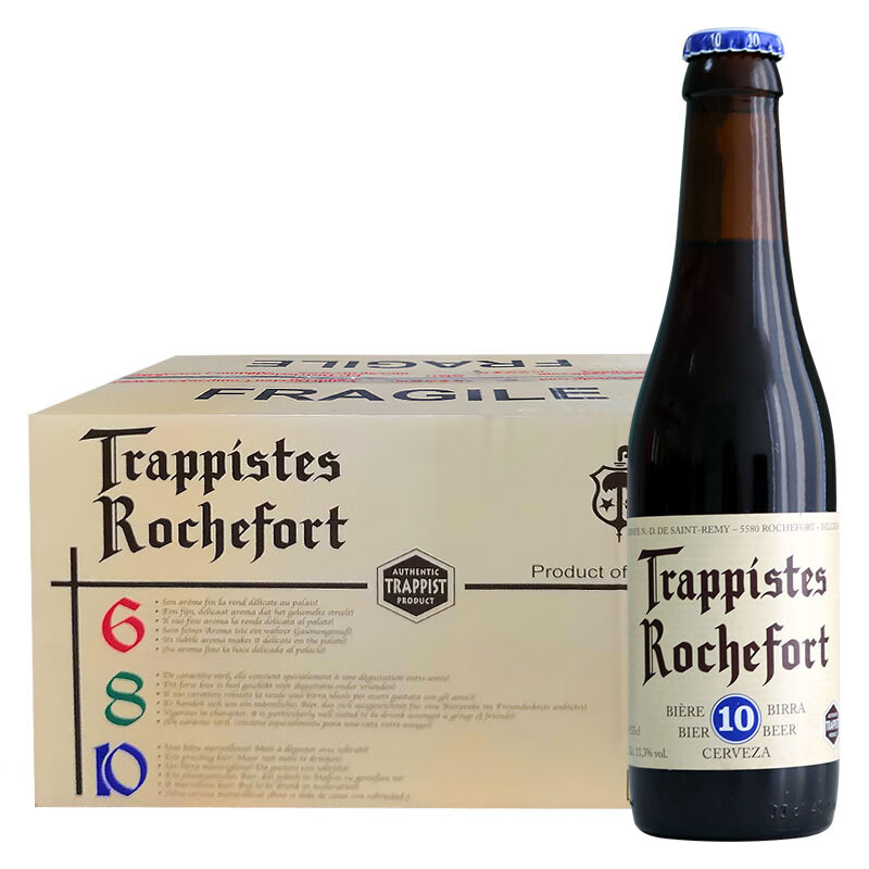 TRAPPISTES ROCHEFORT罗斯福10号啤酒 修道士精酿 啤酒 330ml*24瓶 比利时进口