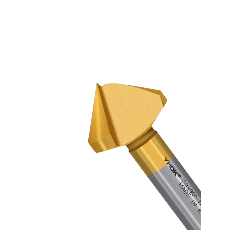 韩国yhok含钴镀钛外圆倒角刀90度单三刃45不锈钢直柄修边器 三刃6.