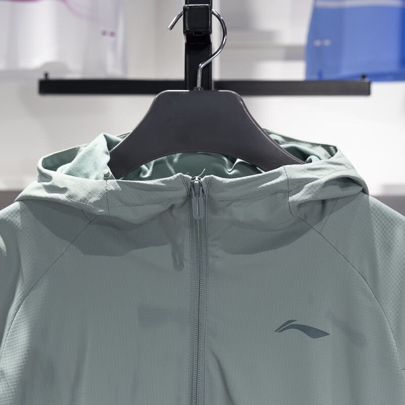 李宁外套男款2024秋季新款男子防泼防风透气宽松开衫运动休闲风衣 湖缥绿AFDU089-5 保暖加绒 防泼水 XL